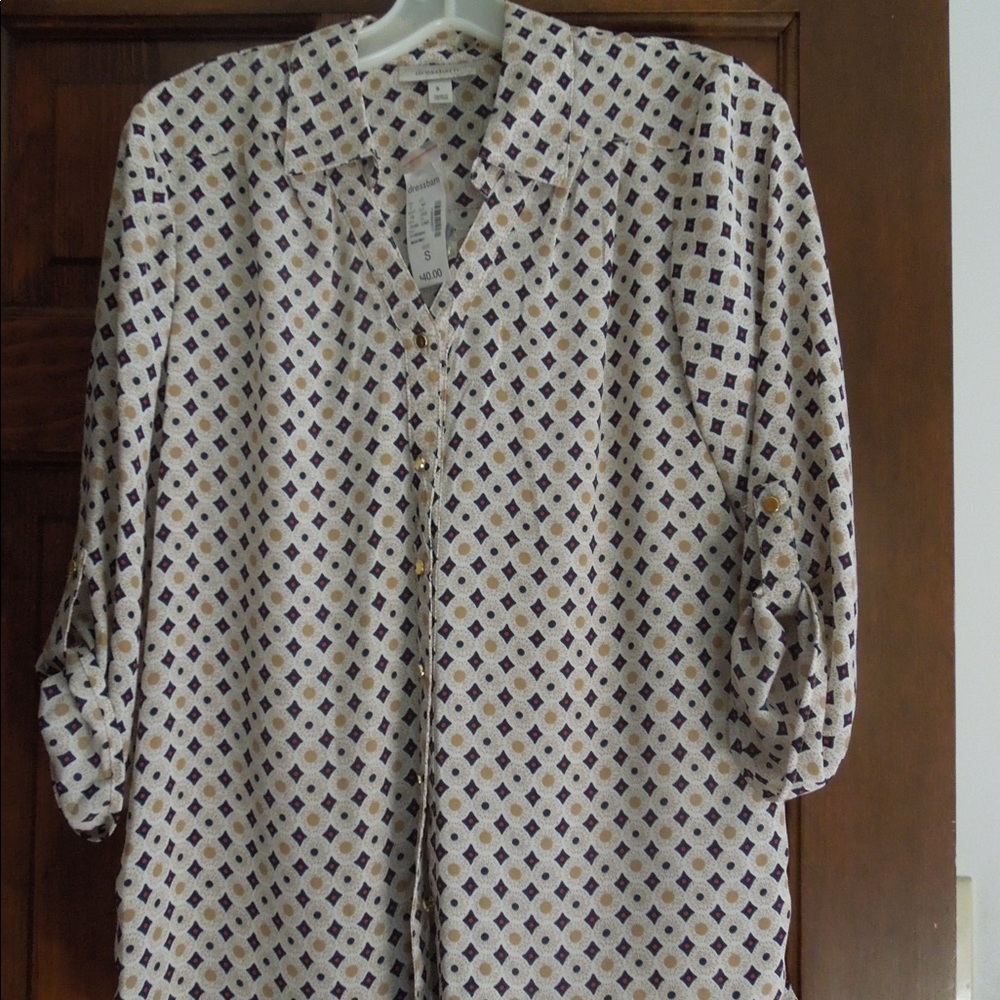 Dressbarn NWT Size Small 3/4 Sleeve Blouse